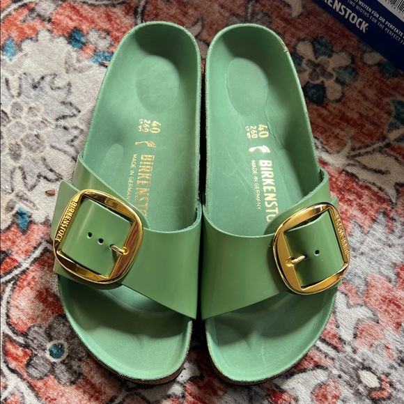 Birkenstock Madrid Big Buckle in Green Tea women’s size 9 - Picture 3 of 6